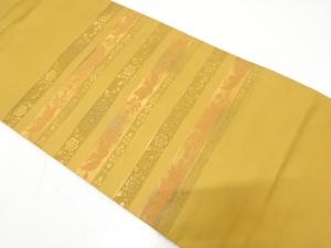 横段に鳳凰・花模様織り出し　名古屋帯